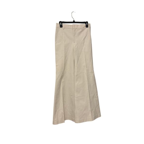 Frame Bone White Cream High Rise Le Crop Palazzo Wide Leg Pants Size 2 - Picture 1 of 6